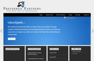 An old version of the Preferred Partners website before the Secondhand Legends redesign.